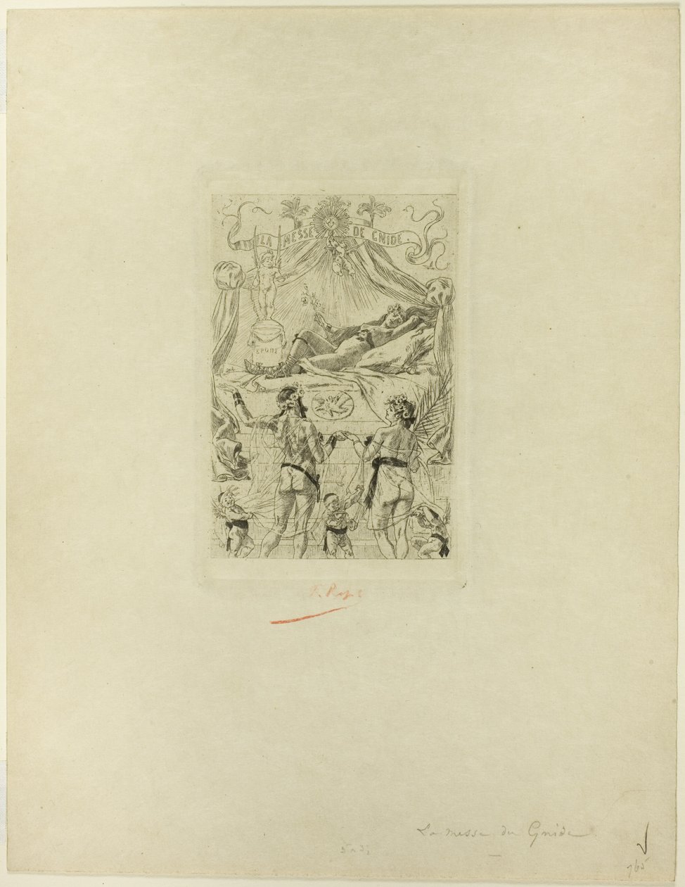 Frontispis k La messe de Gnide od Félicien Rops
