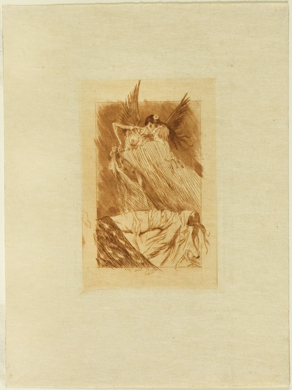 Frontispis k The Dead Kisses od Félicien Rops