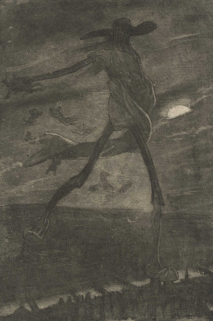 Satan setí koukol Satan secí koukol. od Félicien Rops