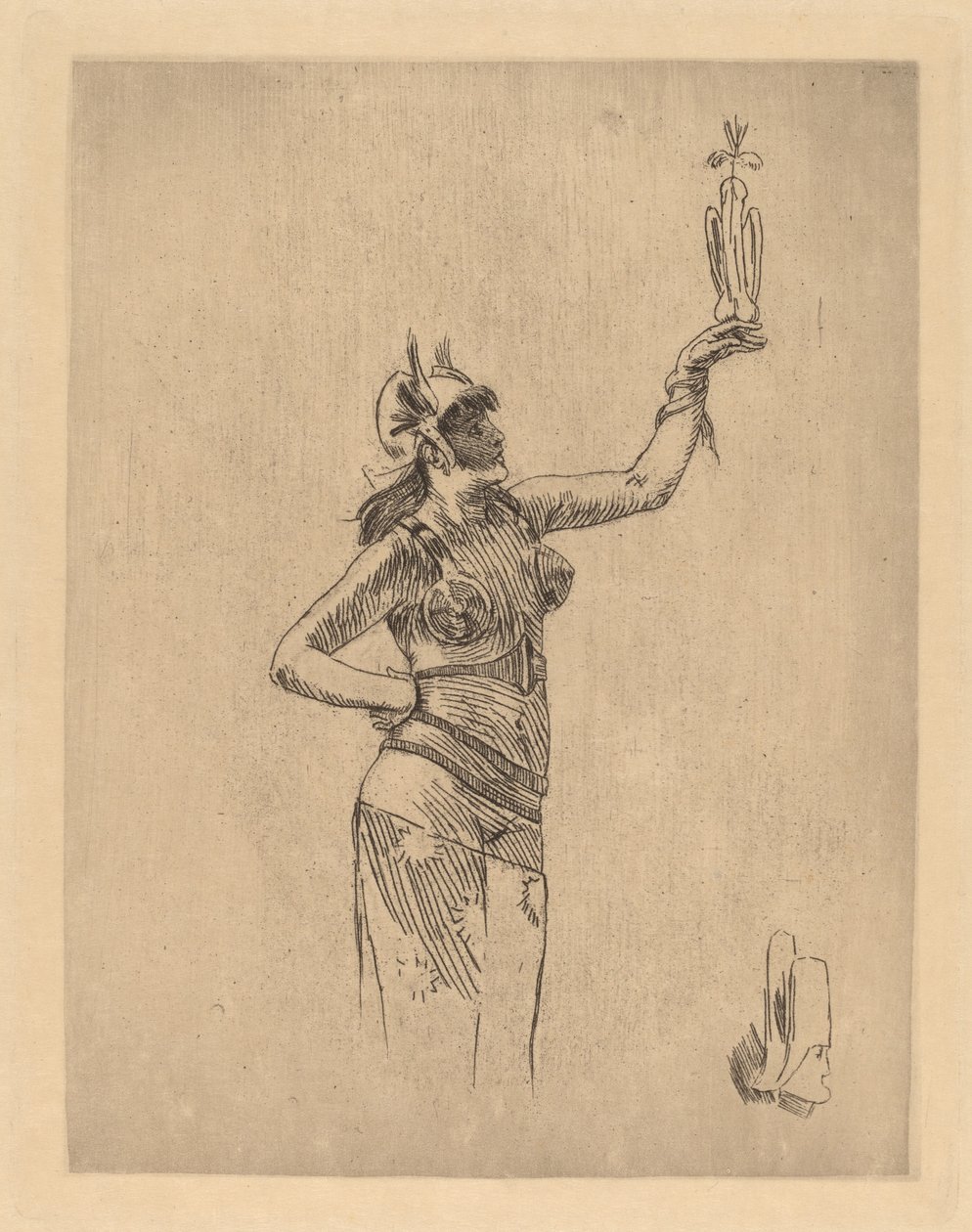 Falconer (La fauconniere) od Félicien Rops