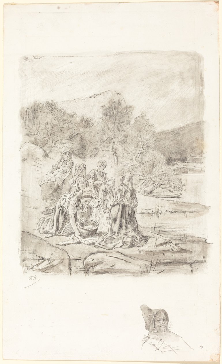 Pračky, kolem 1884-1887. od Félicien Rops