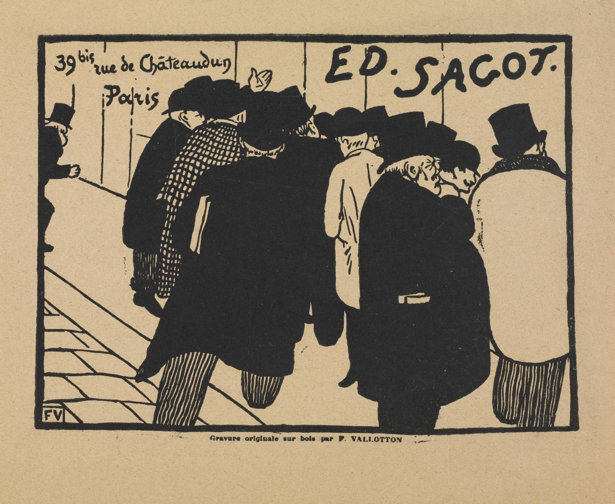 Tisk Chovatelé od Felix Edouard Vallotton