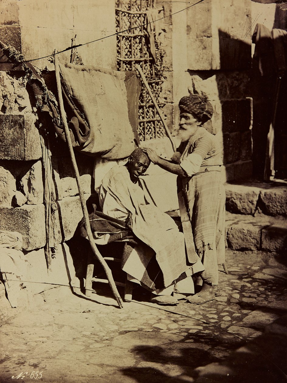 Album Damas et Baalbek : Syrian Barber od Félix Bonfils