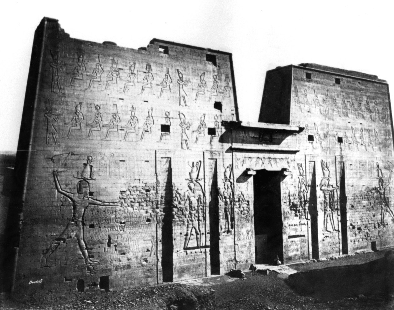 Edfu, Núbie, Egypt, 1878 od Félix Bonfils