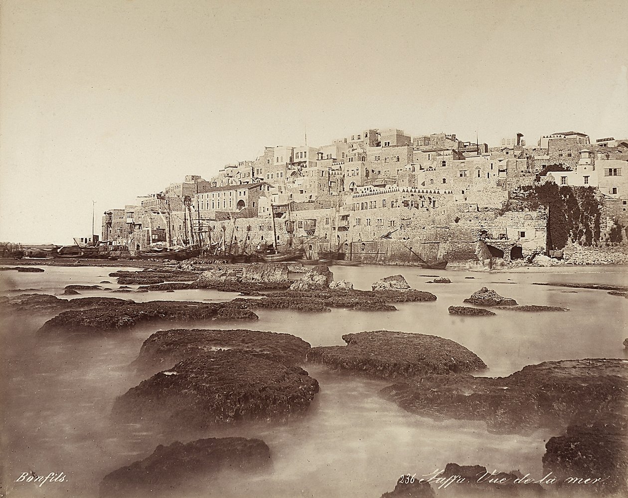 Panoramatický výhled na Jaffu, Izrael od Félix Bonfils