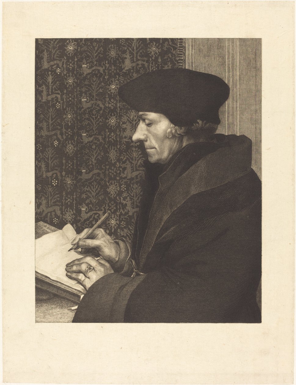 Erasmus od Félix Bracquemond after Hans Holbein the Younger