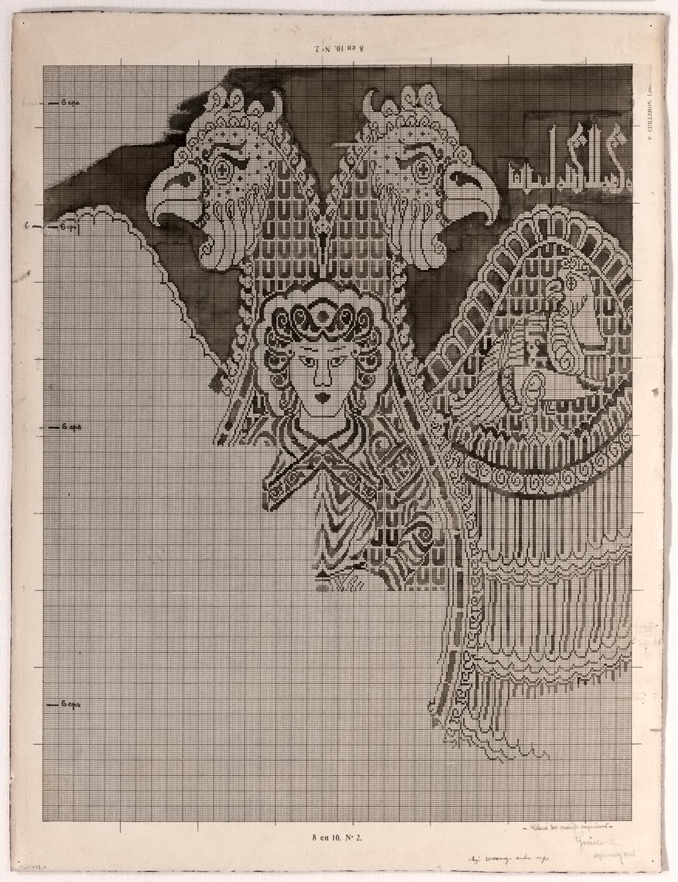 Schematic Drawing of Buyid Silk (1962.264) od Félix Guichert