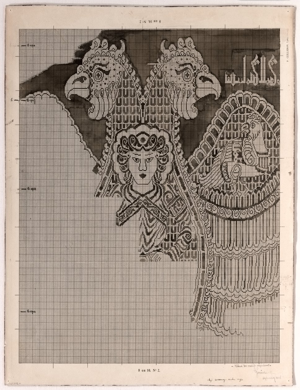 Schematic Drawings of Buyid Silk (1962.264) od Félix Guichert