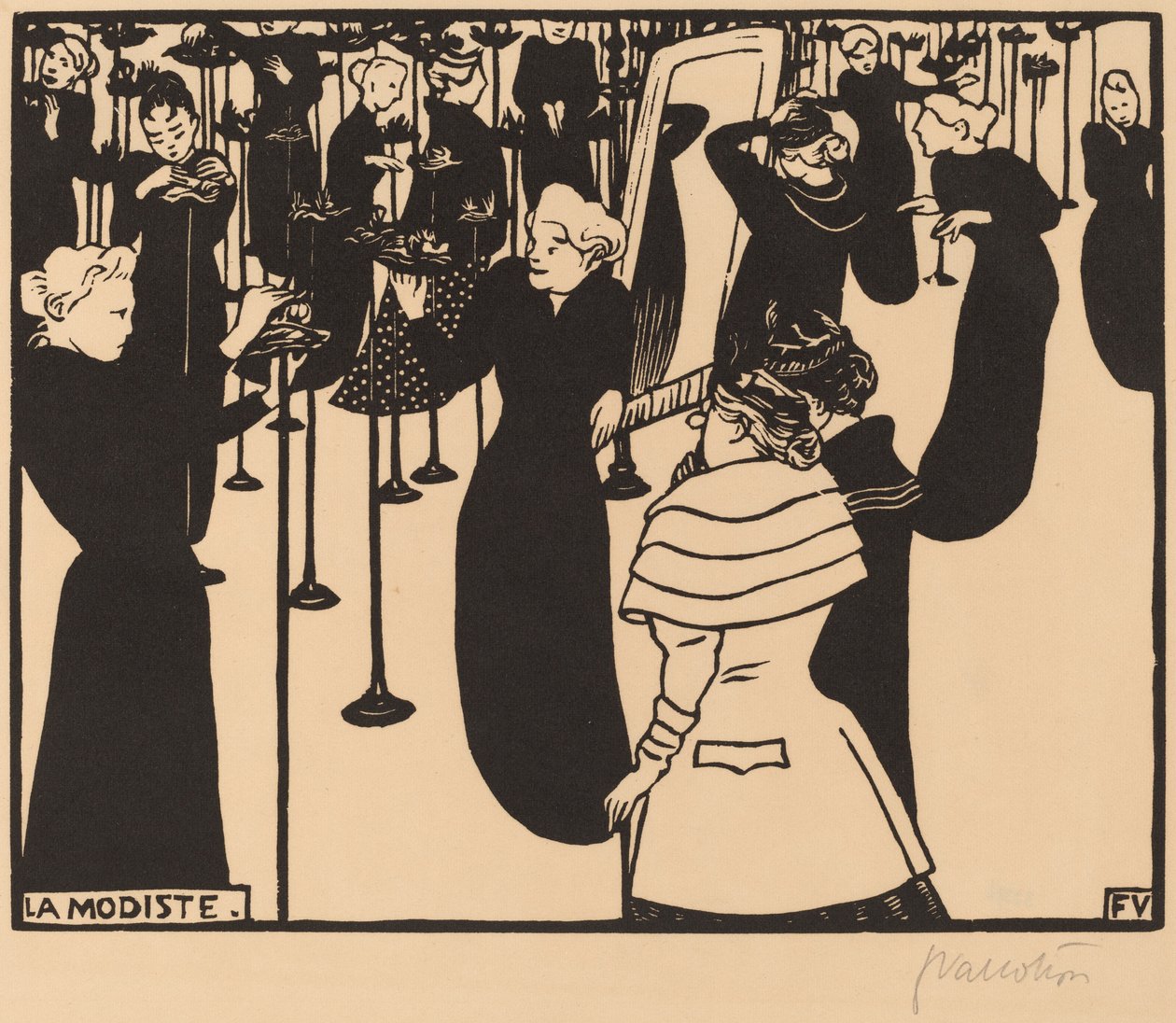 The Milliner The Milliner, 1894. od Félix Vallotton