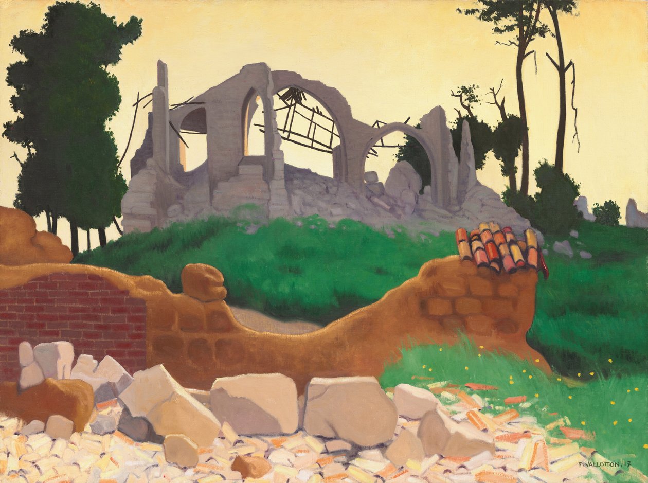 Kostel Souain, 1917. od Félix Vallotton