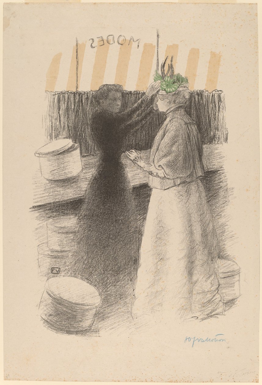 Zelený klobouk Zelený klobouk, 1896. od Félix Vallotton
