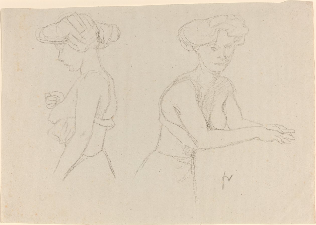 Dvě studie o oblékání ženy, 90. léta 19. století. od Félix Vallotton