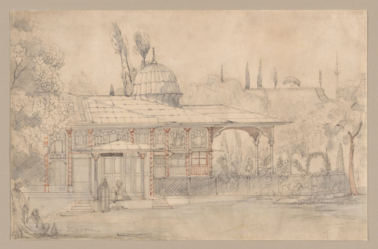 Pavilon u mešity, 1800. od Félix Ziem