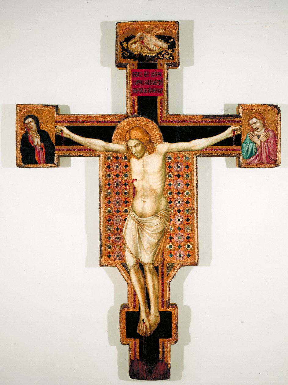 Malovaný krucifix, cca 1325-35 (tempera na panelu) od Florentine School