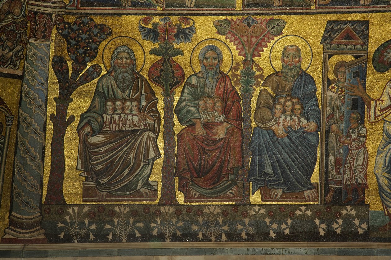 Tři svatí baptisteria (mozaika) od Florentine School