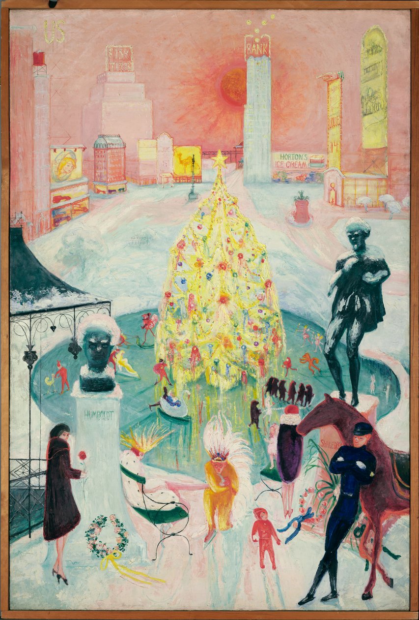 Vánoce, cca 1930-40 (olej na plátně) od Florine Stettheimer
