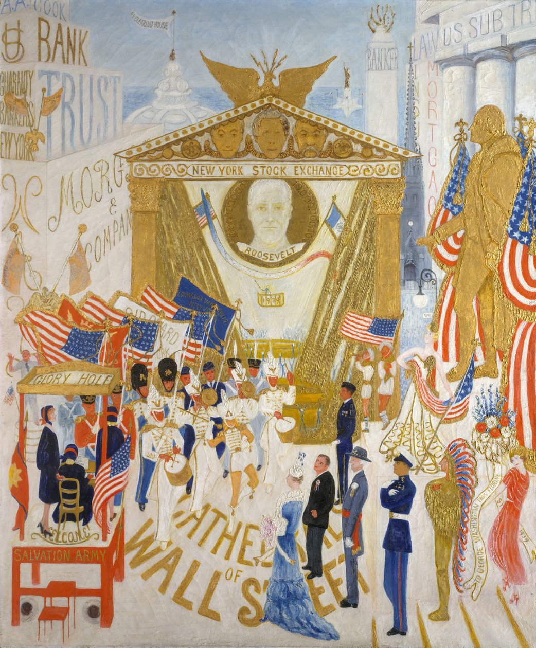 Katedrála na Wall Street, 1939 od Florine Stettheimer
