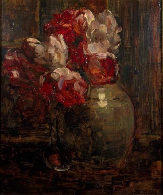 Zázvorová sklenice s tulipány od Floris Verster
