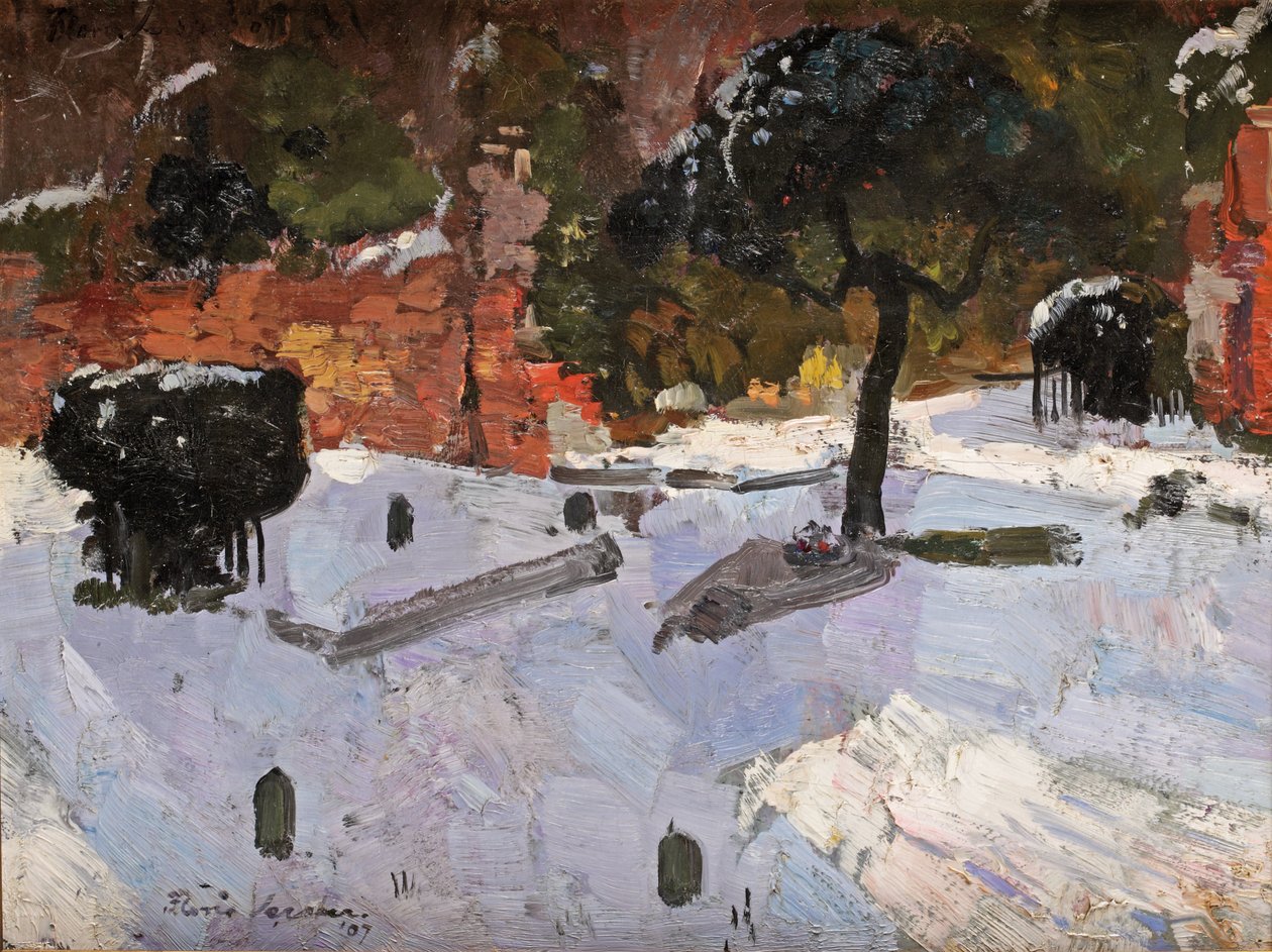 Hřbitov ve Warmondu, 1907 od Floris Verster