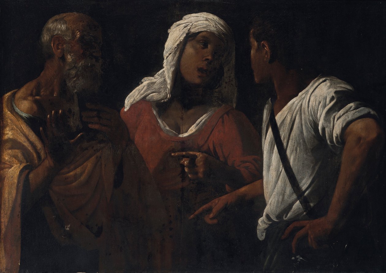 Odmítnutí svatého Petra od Follower of Hendrick ter Brugghen