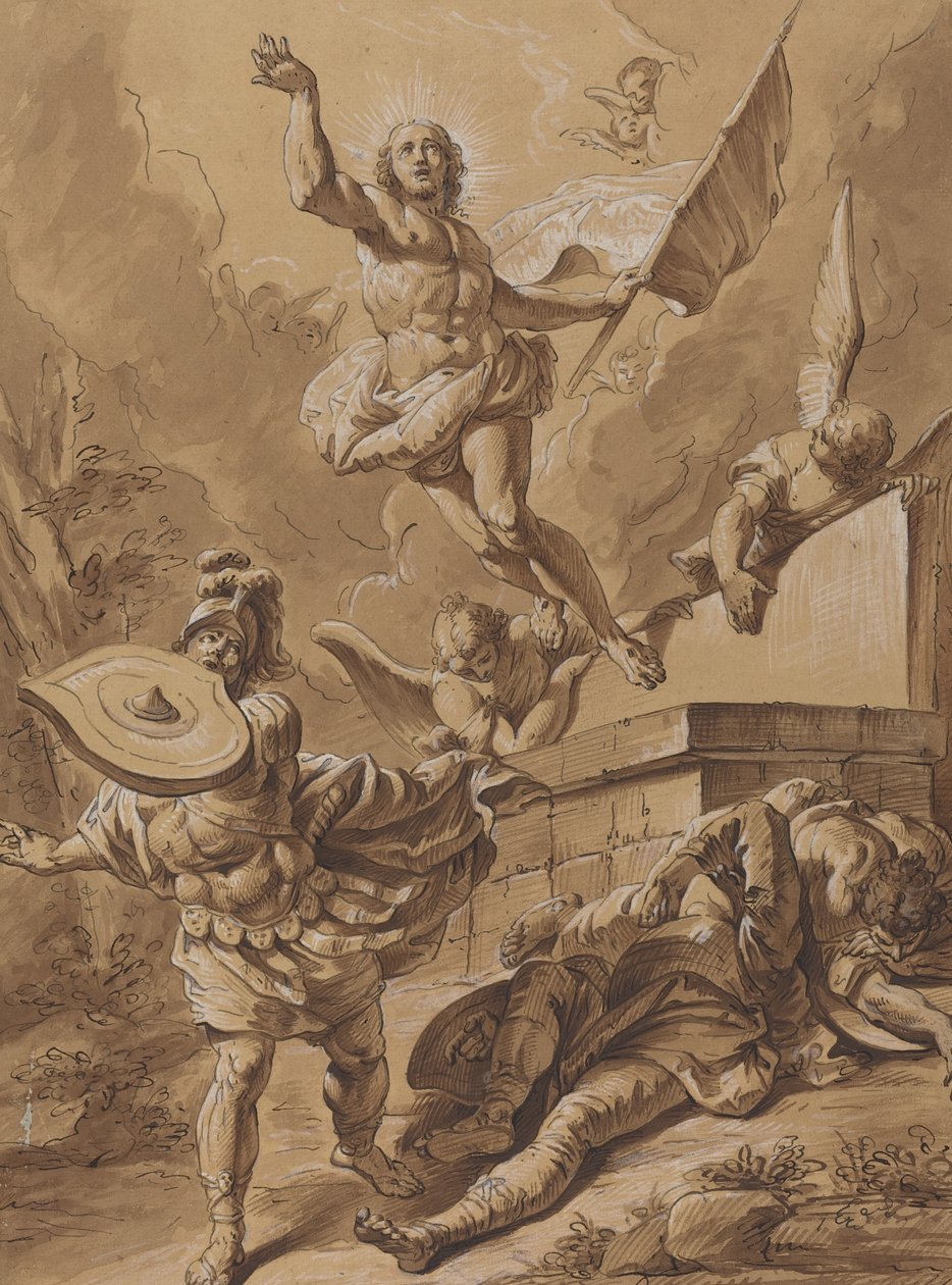 Vzkříšení od Follower of Francesco Fontebasso