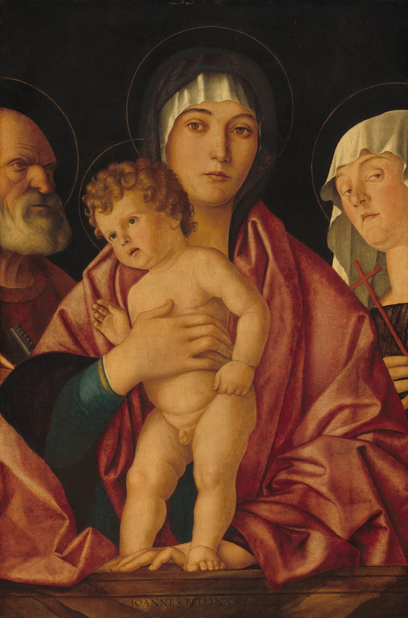 Madona a dítě se svatými od Follower of Giovanni Bellini