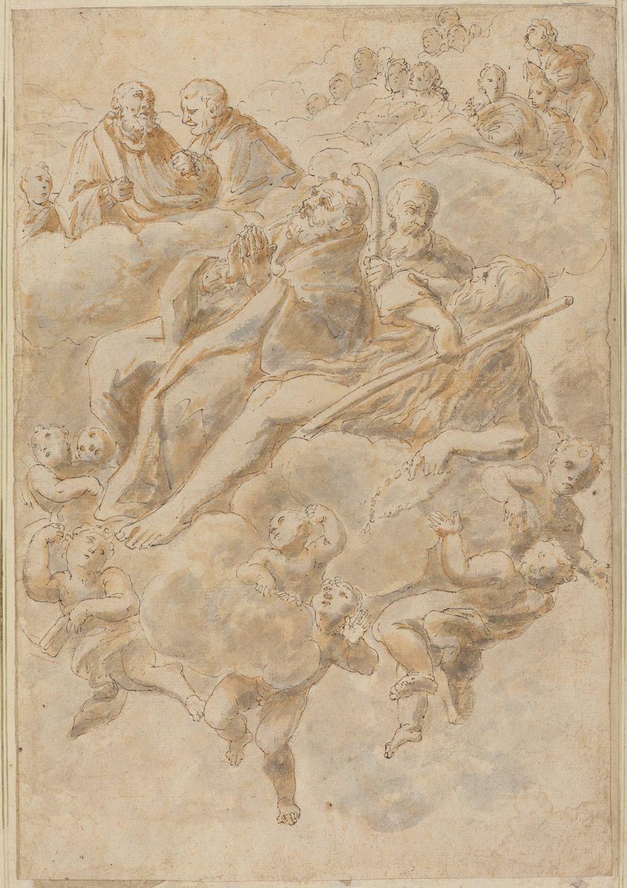 Extáze světce od Follower of Giovanni Lanfranco