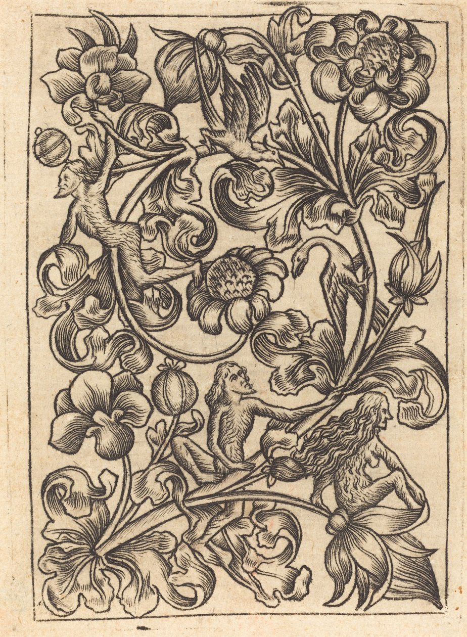 Ornament s divokým folkem od Follower of Master E.S.