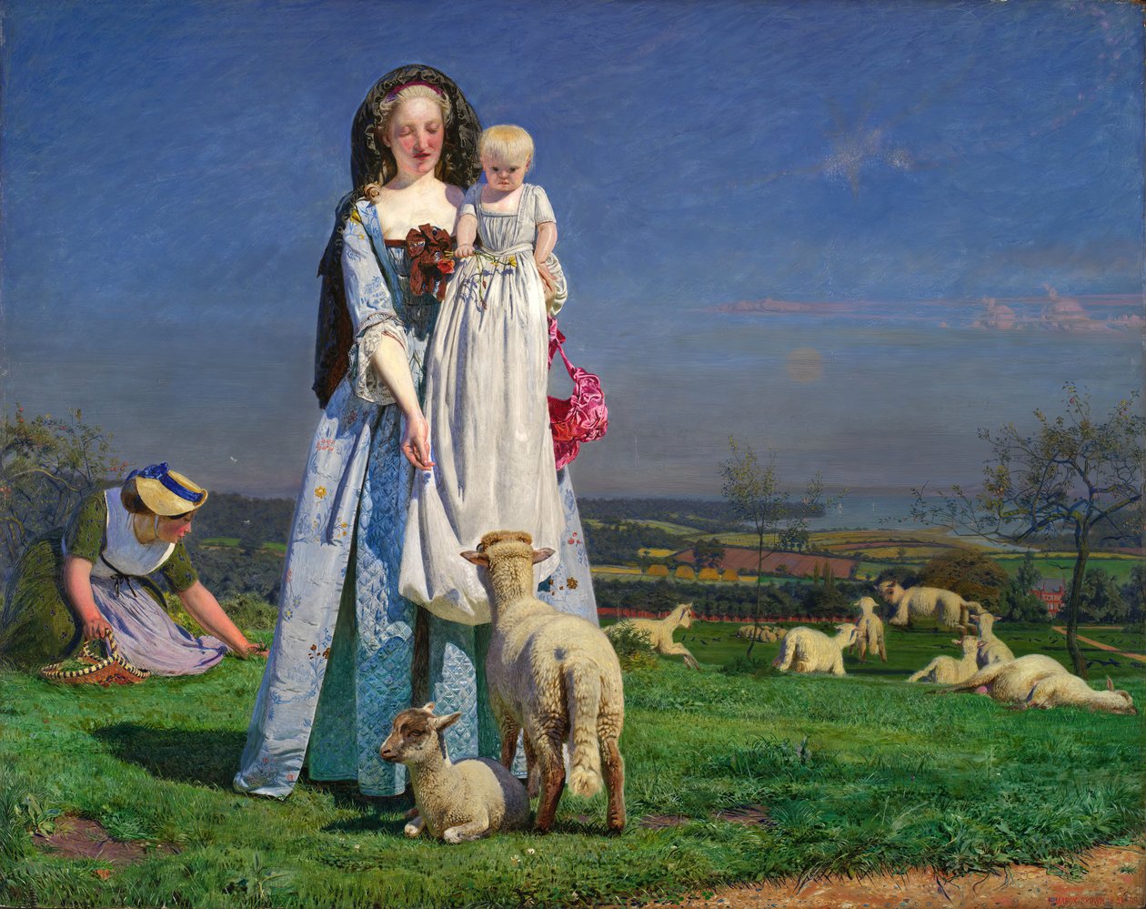 Pretty Baa-Lambs, 50. léta 19. století. od Ford Madox Brown