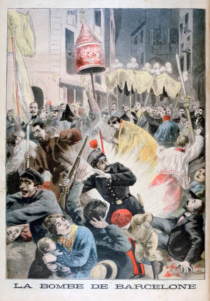 Bomba v Barceloně, 1896 od Fortuné Méaulle