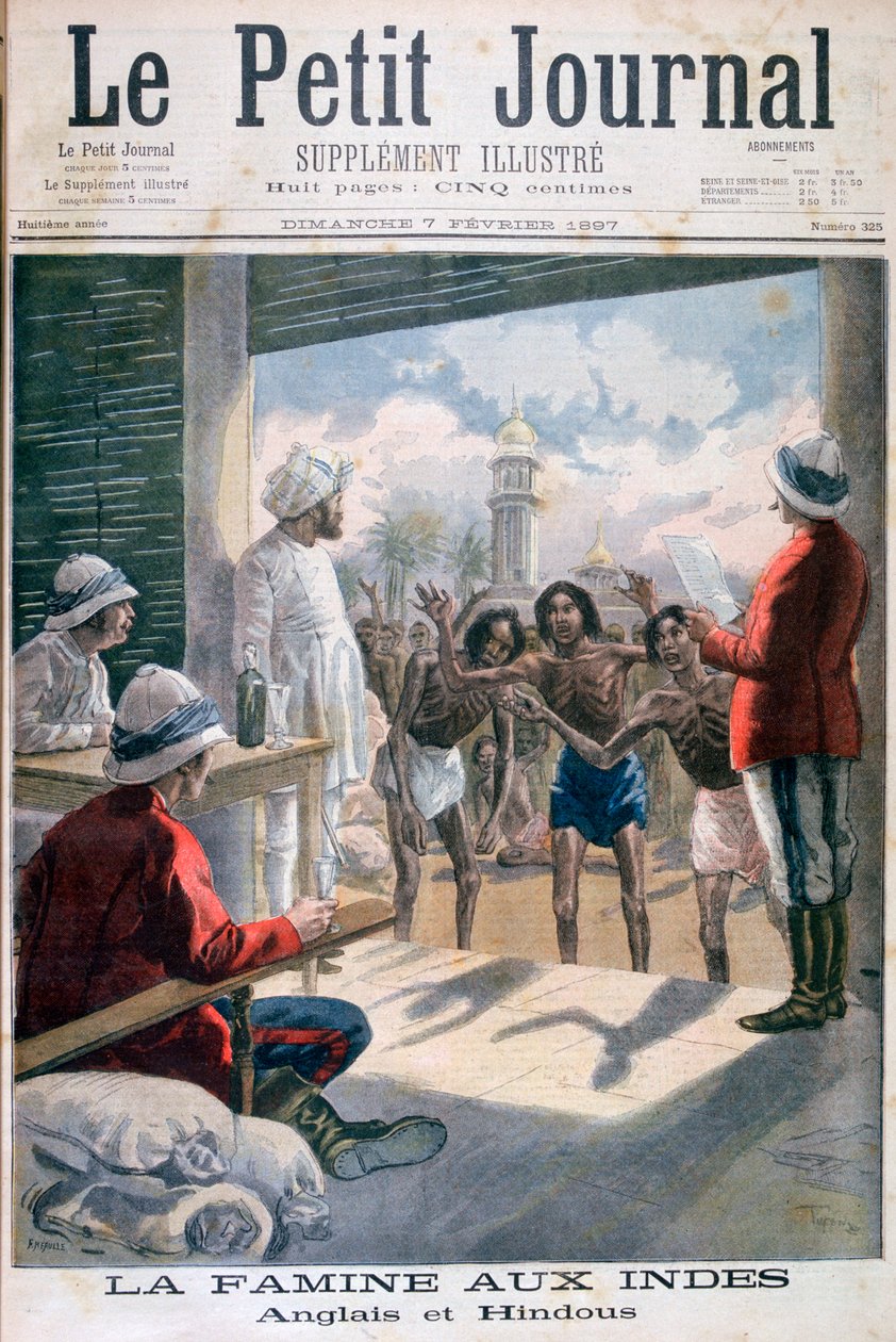 Hladomor v Indii, 1897 od Fortuné Méaulle
