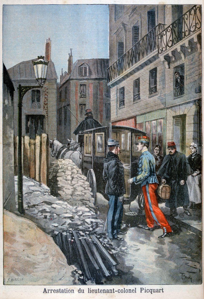 Zatčení podplukovníka Picquarta, 1898 od Fortuné Méaulle