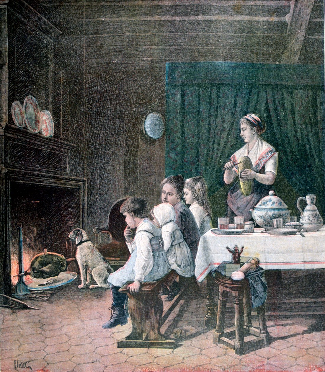 Čekání, 1890 od Fortuné Méaulle