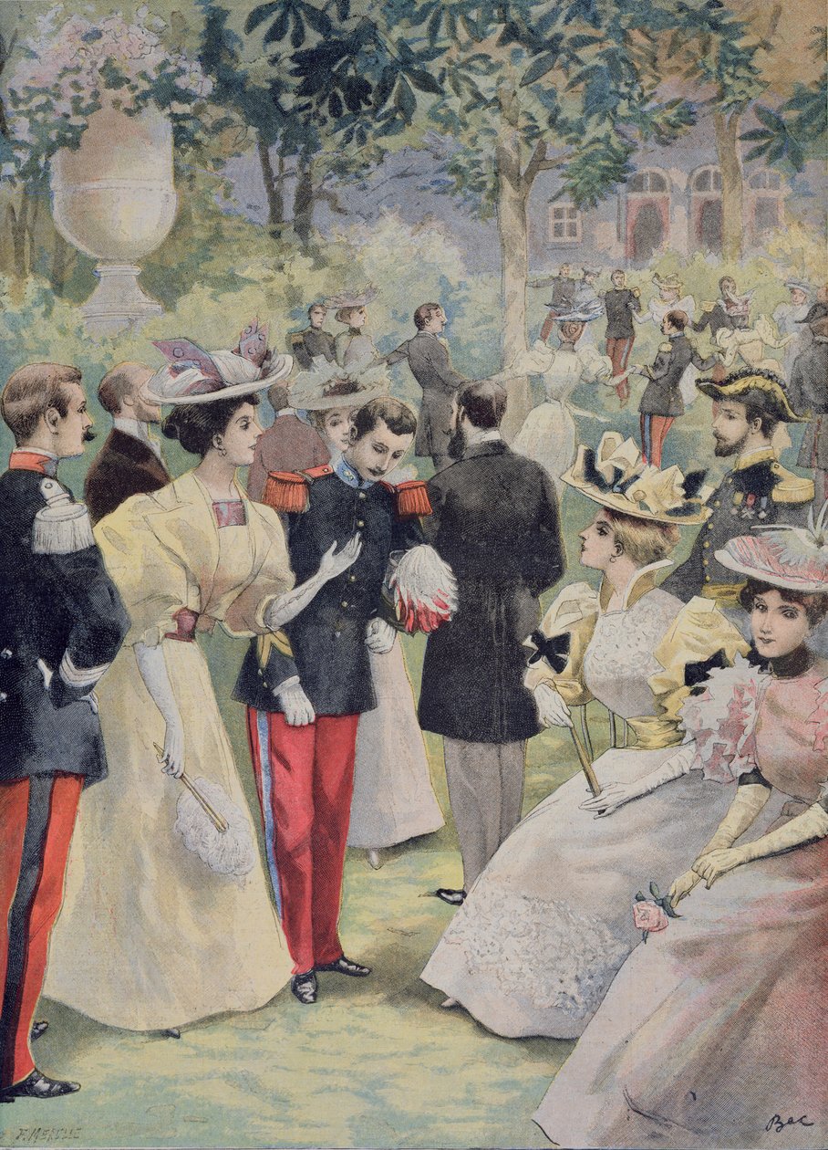 Zahradní slavnost v Elysee, ilustrace z 