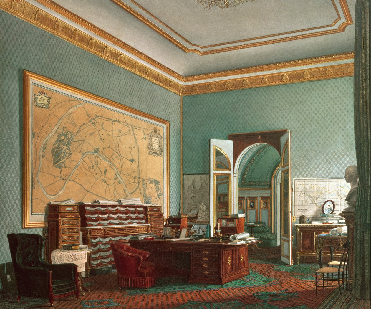 Studie Napoleona III v Tuileries, 1862 od Fortune de Fournier