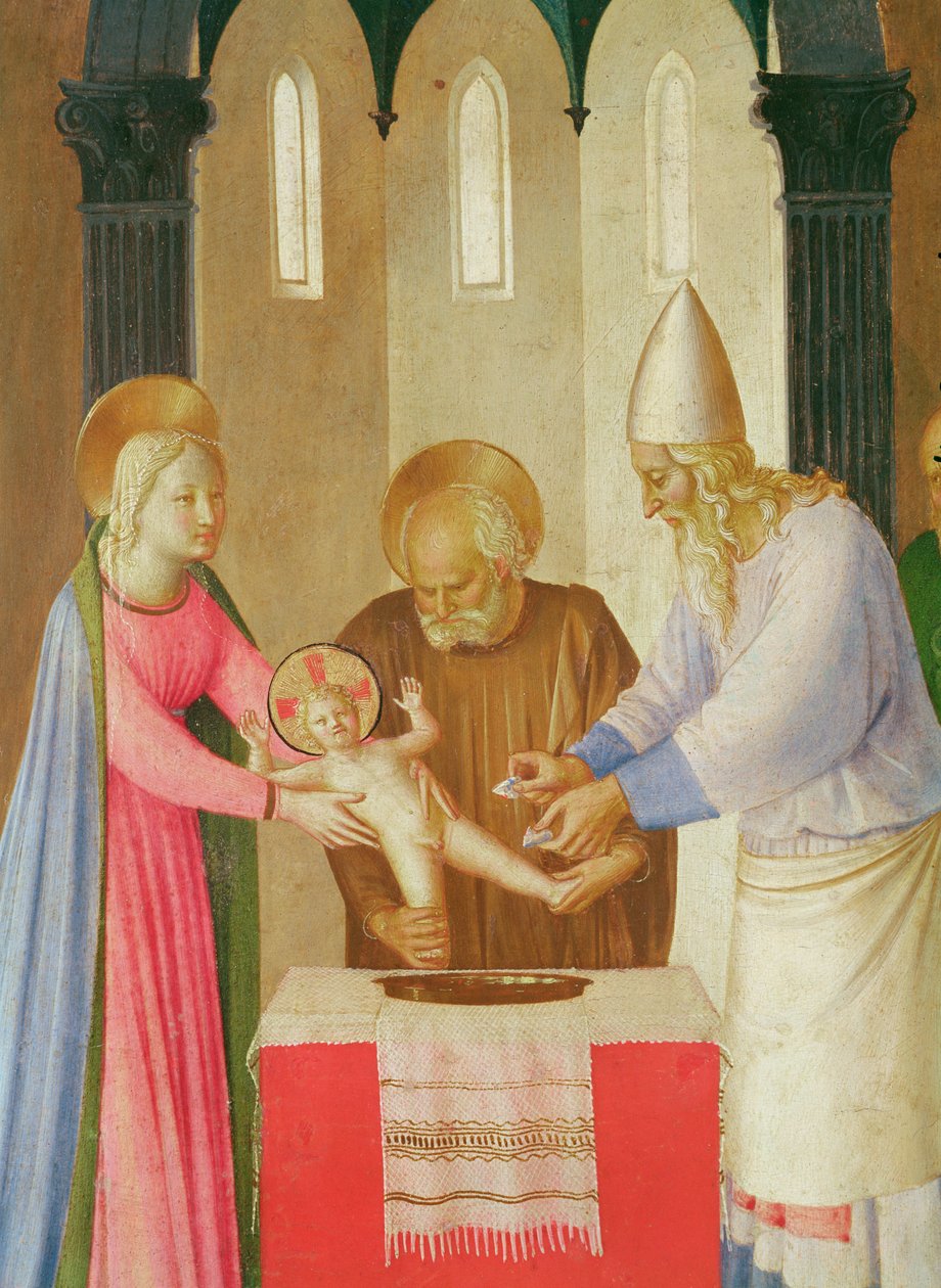 Scény ze života Kristova, 1. panel, Obřízka (detail), kolem 1451-53 (tempera na dřevě) od Fra Angelico