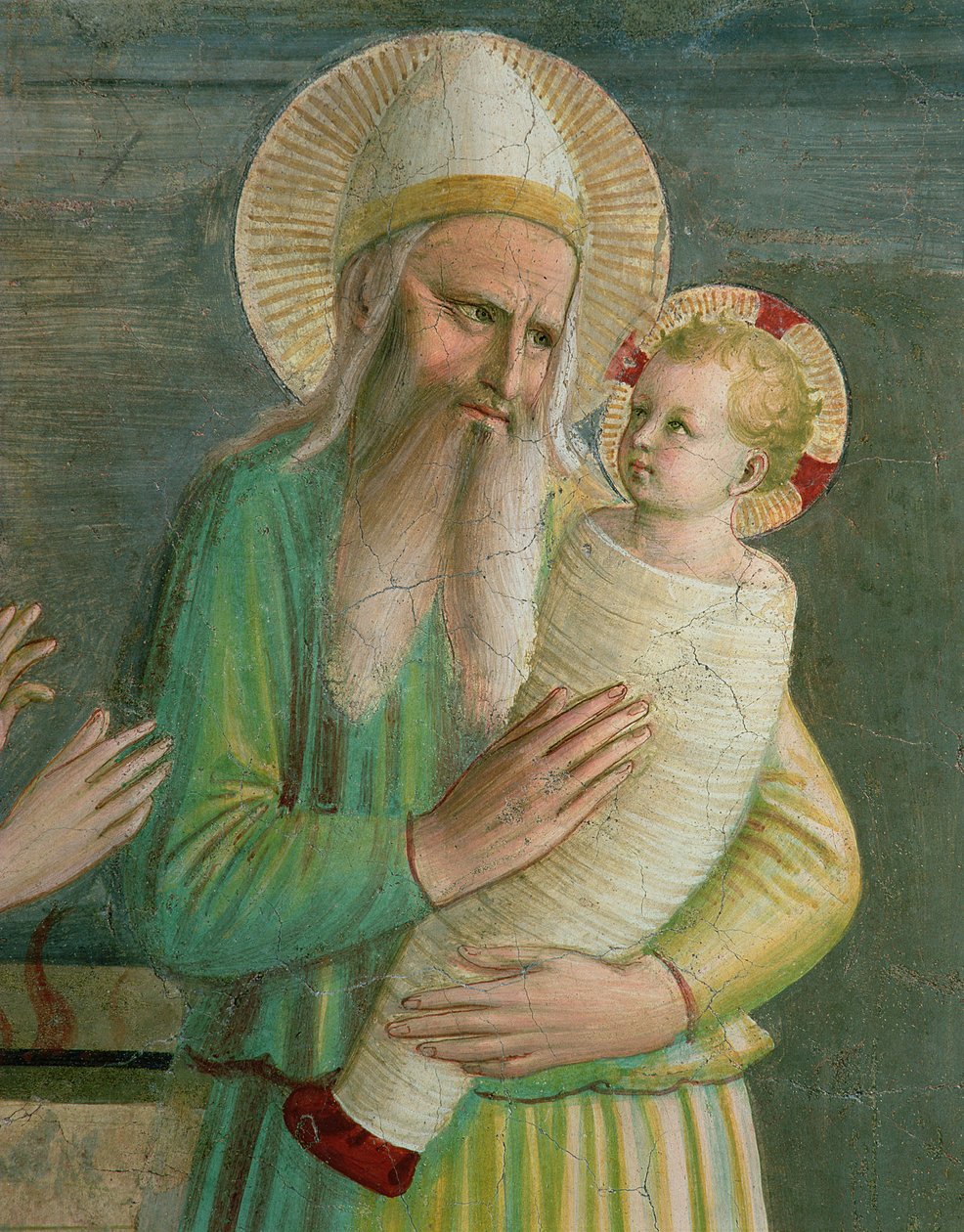 Simeon s Kristem Dítětem, detail z The Presentation in the Temple, 1442 (viz 76098) od Fra Angelico