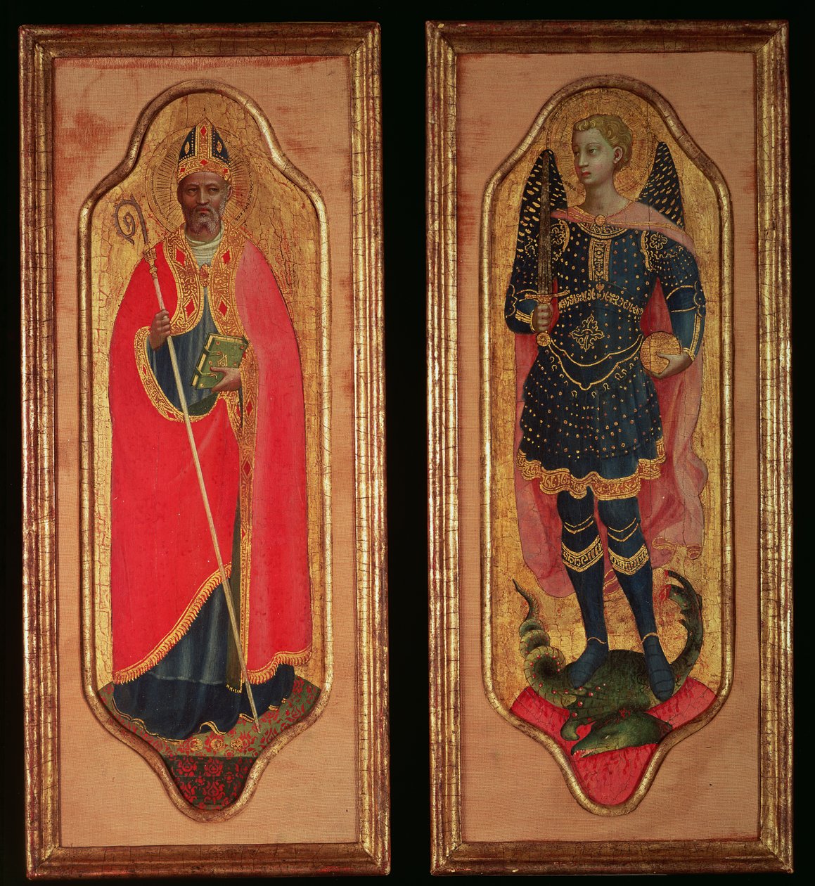 Mikuláš z Bari a sv. Michal, kolem 1423 (tempera na dřevě) od Fra Angelico