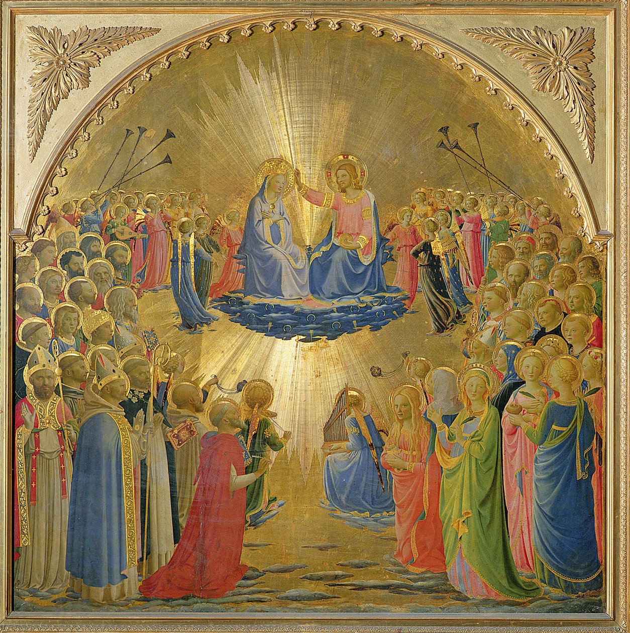 Korunovace Panny Marie, kolem roku 1440 (tempera na panelu) od Fra Angelico
