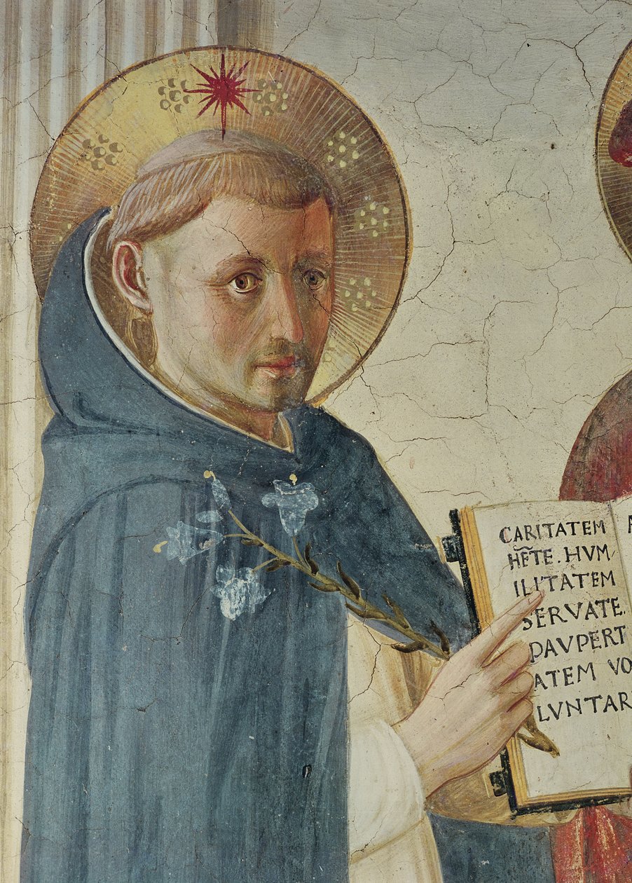 Madonna delle Ombre, detail sv. Dominika, 1450 od Fra Angelico