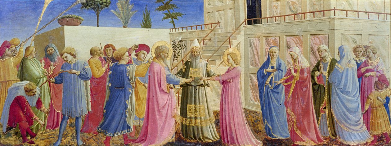The Marriage of the Virgin, c.1435 (tempera na panelu) od Fra Angelico