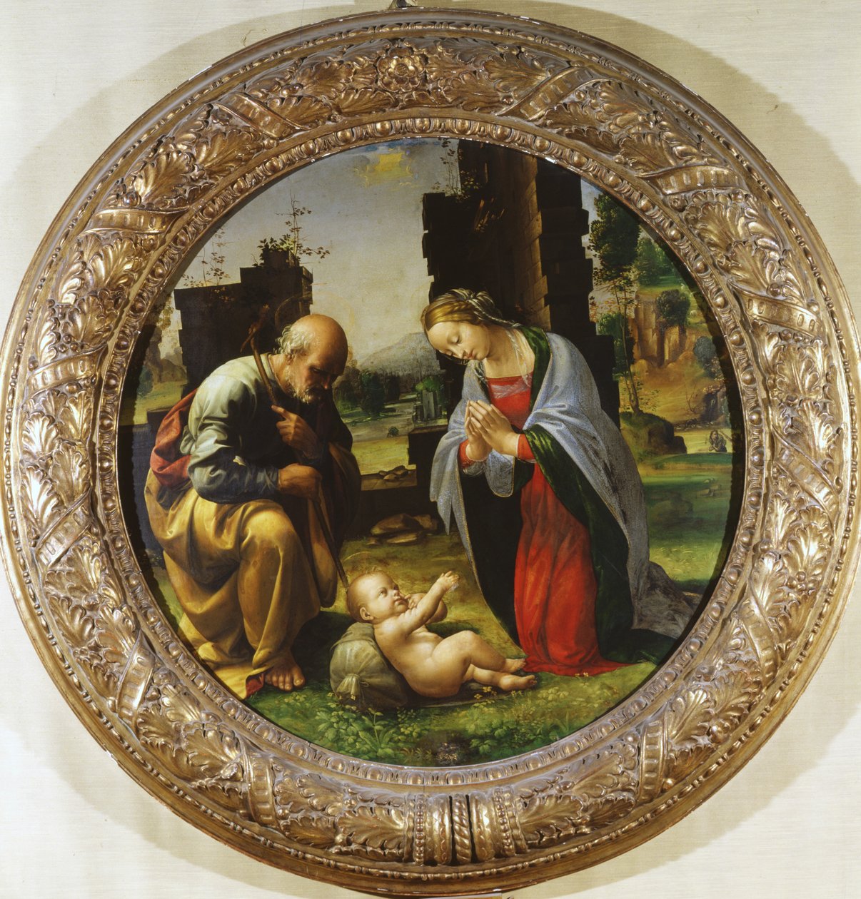 Adoration of the Child, c.1499 (tempera na dřevě) od Fra Bartolommeo