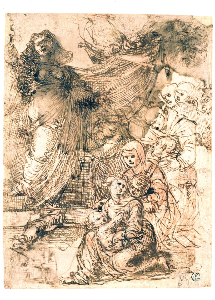 Přípravná studie k Madonně s dítětem od Fra Bartolommeo