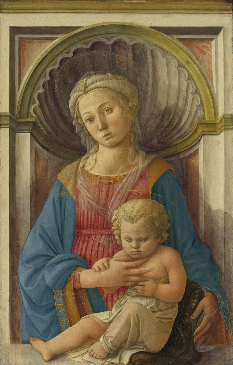 Madonna a dítě, cca 1440 (tempera na topolovém panelu) od Fra Filippo Lippi