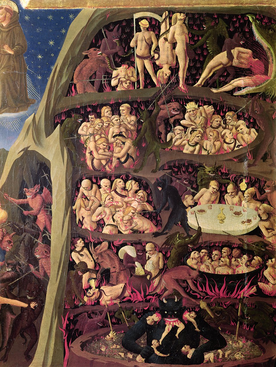 Poslední soud, detail pekla, c.1431 od Fra Angelico