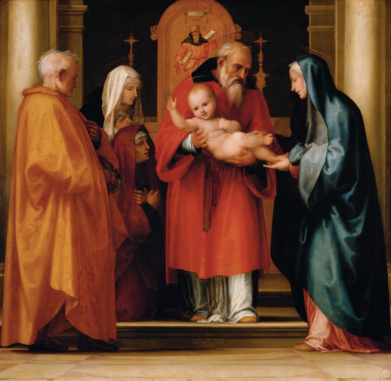 Scéna Krista v chrámu od Fra Bartolomeo