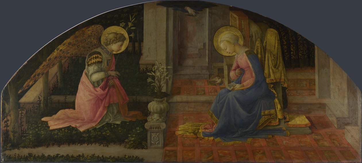 Panel Annunciation Medici Panel, c. 1450 od Fra Filippo Lippi