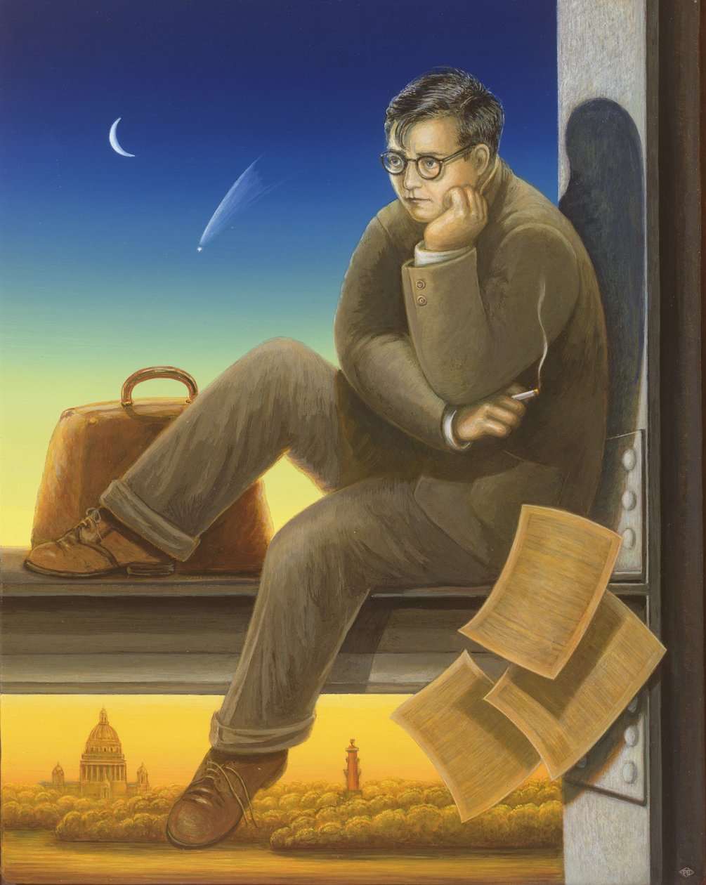 Šostakovič (1906-75) 2003 (olej a tempera na panelu) od Frances Broomfield