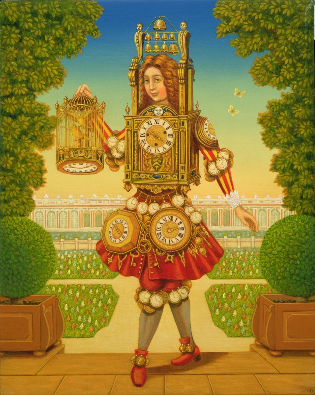 The Clockmaker (olej a tempera na panelu) od Frances Broomfield
