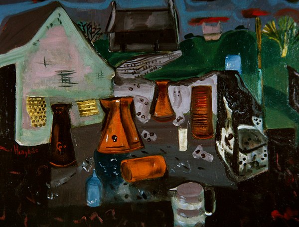Dairy Farm, c.1930 (oil on canvas)   1411885   cs       czech Successfully Translated  Original: Hollandse vrouw met kind Gaikoku jinbutsuga - Oranda fujin (title on object) Translat: Hollandse vrouw met kind Gaikoku jinbutsuga - Oranda fujin (title on obj od Frances Hodgkins